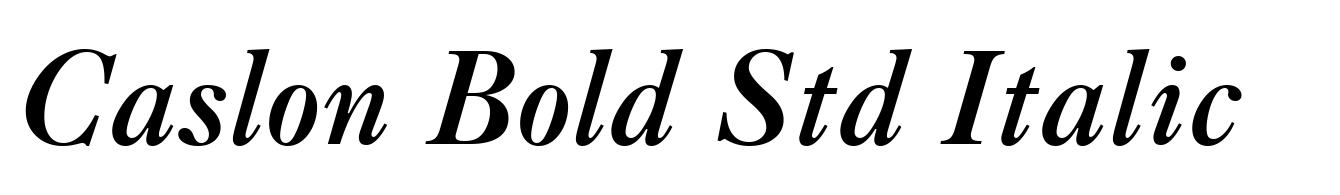 Caslon Bold Std Italic